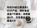 年内54家公募清盘105只产品，博时基金清盘7只最多，淳厚基金6只，华安基金南方基金5只