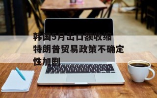 韩国5月出口额收缩 特朗普贸易政策不确定性加剧