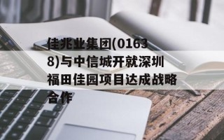 佳兆业集团(01638)与中信城开就深圳福田佳园项目达成战略合作