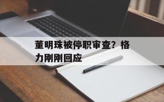 董明珠被停职审查？格力刚刚回应
