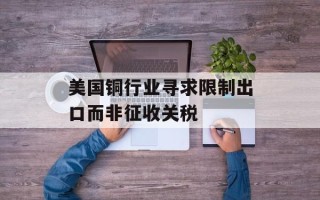 美国铜行业寻求限制出口而非征收关税