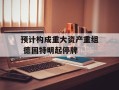 预计构成重大资产重组 德固特明起停牌