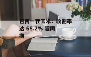巴西一茬玉米：收割率达 68.2% 超同期