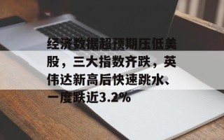 经济数据超预期压低美股，三大指数齐跌，英伟达新高后快速跳水、一度跌近3.2%