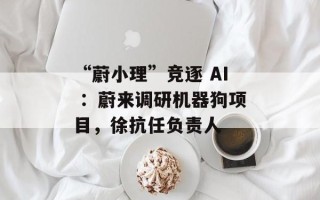 “蔚小理”竞逐 AI ：蔚来调研机器狗项目，徐抗任负责人