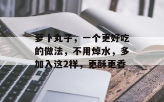 萝卜丸子，一个更好吃的做法，不用焯水，多加入这2样，更酥更香