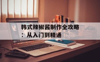 韩式辣椒酱制作全攻略：从入门到精通