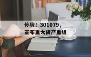 停牌！301079，宣布重大资产重组