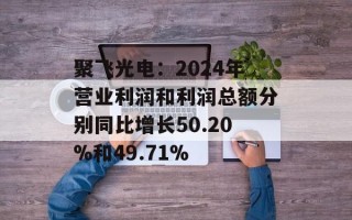 聚飞光电：2024年营业利润和利润总额分别同比增长50.20%和49.71%