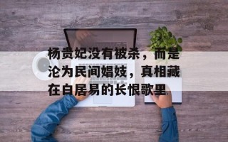 杨贵妃没有被杀，而是沦为民间娼妓，真相藏在白居易的长恨歌里