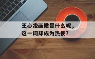 王心凌画质是什么呢，这一词却成为热梗？