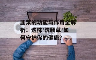 韭菜的功能与作用全解析：这株'洗肠草'如何守护你的健康？