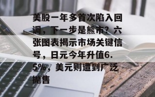 美股一年多首次陷入回调，下一步是熊市？六张图表揭示市场关键信号，日元今年升值6.5%，美元则遭到广泛抛售