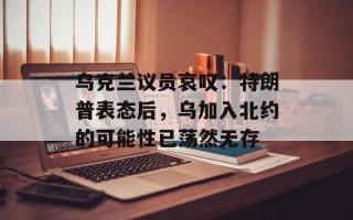 乌克兰议员哀叹：特朗普表态后，乌加入北约的可能性已荡然无存
