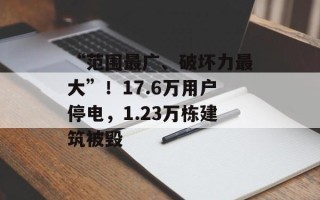 “范围最广、破坏力最大”！17.6万用户停电，1.23万栋建筑被毁