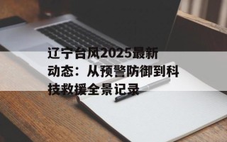 辽宁台风2025最新动态：从预警防御到科技救援全景记录
