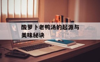 酸萝卜老鸭汤的起源与美味秘诀
