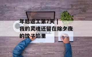 年后返工第7天 | 我的灵魂还留在除夕夜的饺子馅里