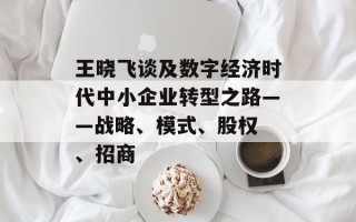 王晓飞谈及数字经济时代中小企业转型之路——战略、模式、股权 、招商
