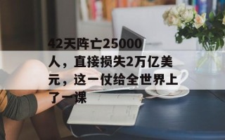 42天阵亡25000人，直接损失2万亿美元，这一仗给全世界上了一课