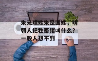 朱元璋姓朱是国姓，明朝人把牲畜猪叫什么？一般人想不到