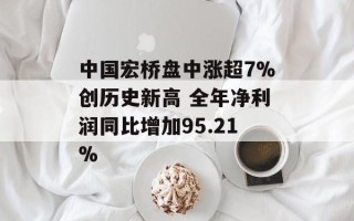 中国宏桥盘中涨超7%创历史新高 全年净利润同比增加95.21%
