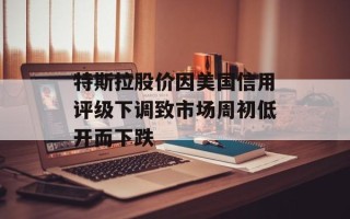 特斯拉股价因美国信用评级下调致市场周初低开而下跌