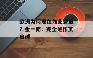 欧洲为何现在如此窘迫？金一南：完全是作茧自缚