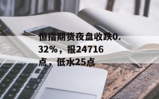 恒指期货夜盘收跌0.32%，报24716点，低水25点