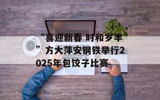 “喜迎新春 时和岁丰”方大萍安钢铁举行2025年包饺子比赛