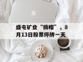 盛屯矿业“摘帽”，8月13日股票停牌一天