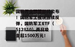 国防开支预算即将公布！国防军工板块连续反弹，国防军工ETF（512810）两日吸金超1500万元！