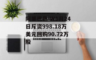 阿里巴巴-W1月24日斥资998.18万美元回购90.72万股