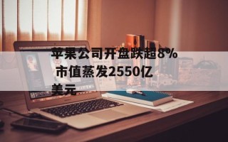 苹果公司开盘跌超8% 市值蒸发2550亿美元
