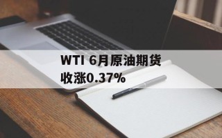WTI 6月原油期货收涨0.37%