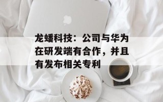 龙蟠科技：公司与华为在研发端有合作，并且有发布相关专利