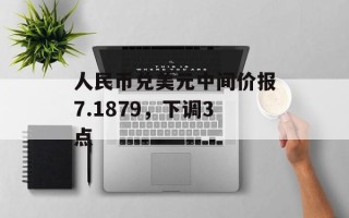 人民币兑美元中间价报7.1879，下调3点