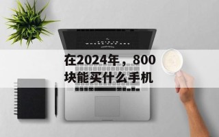 在2024年，800块能买什么手机