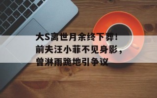 大S离世月余终下葬！前夫汪小菲不见身影，曾淋雨跪地引争议