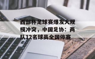 西部杯足球赛爆发大规模冲突，中国足协：两队12名球员全国停赛