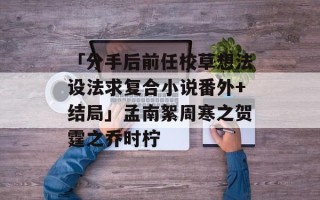 「分手后前任校草想法设法求复合小说番外+结局」孟南絮周寒之贺霆之乔时柠