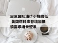 周三国际油价小幅收低 美国燃料库存增加抵消需求增长迹象
