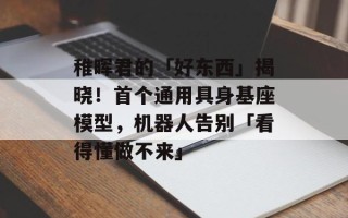 稚晖君的「好东西」揭晓！首个通用具身基座模型，机器人告别「看得懂做不来」