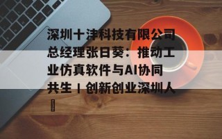 深圳十沣科技有限公司总经理张日葵：推动工业仿真软件与AI协同共生丨创新创业深圳人㊱