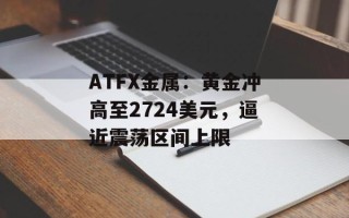ATFX金属：黄金冲高至2724美元，逼近震荡区间上限