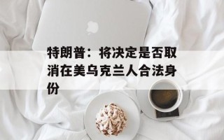 特朗普：将决定是否取消在美乌克兰人合法身份