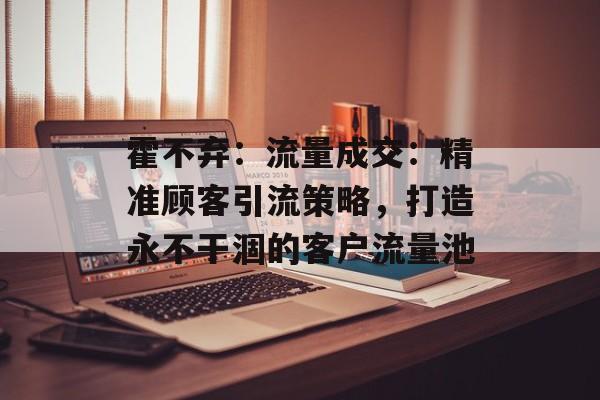 霍不弃：流量成交：精准顾客引流策略，打造永不干涸的客户流量池-第1张图片-