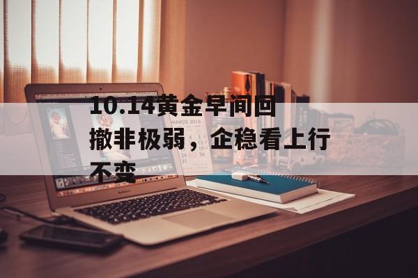 10.14黄金早间回撤非极弱，企稳看上行不变-第1张图片-