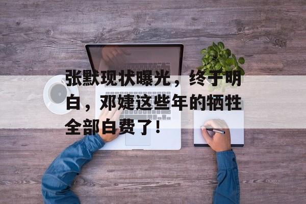 张默现状曝光，终于明白，邓婕这些年的牺牲全部白费了！-第1张图片-
