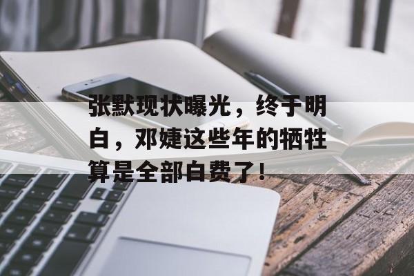 张默现状曝光，终于明白，邓婕这些年的牺牲算是全部白费了！-第1张图片-